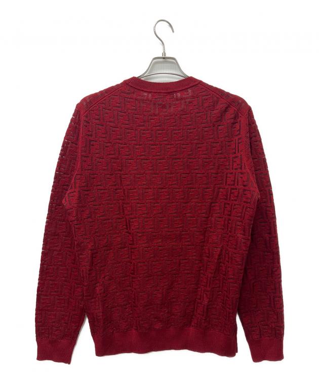 中古・古着通販】FENDI (フェンディ) 薄手ニット レッド サイズ:54