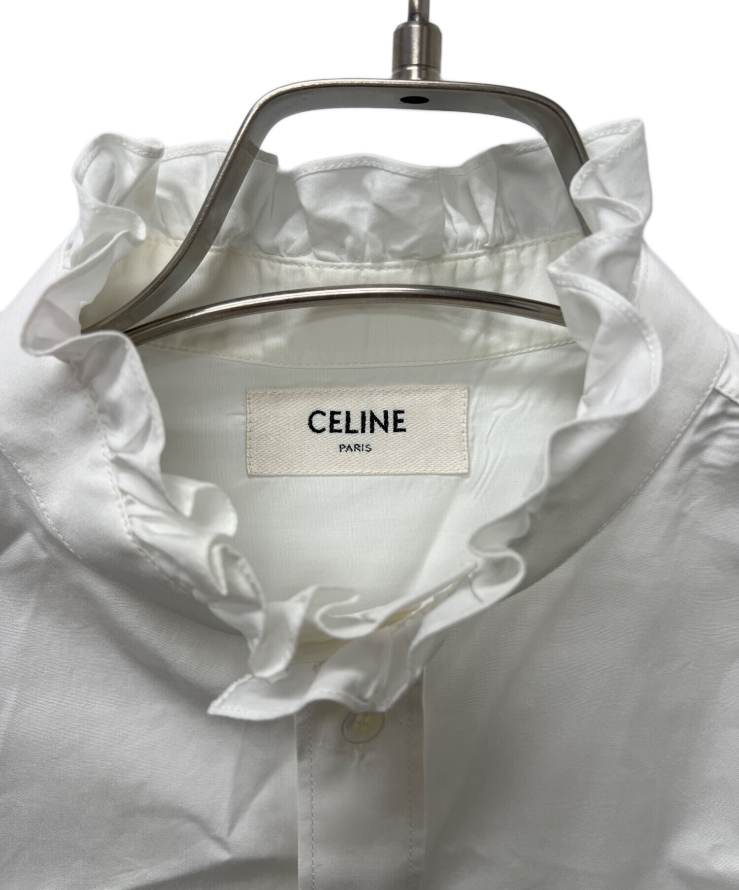 中古・古着通販】CELINE (セリーヌ) 長袖シャツ ホワイト サイズ:40 