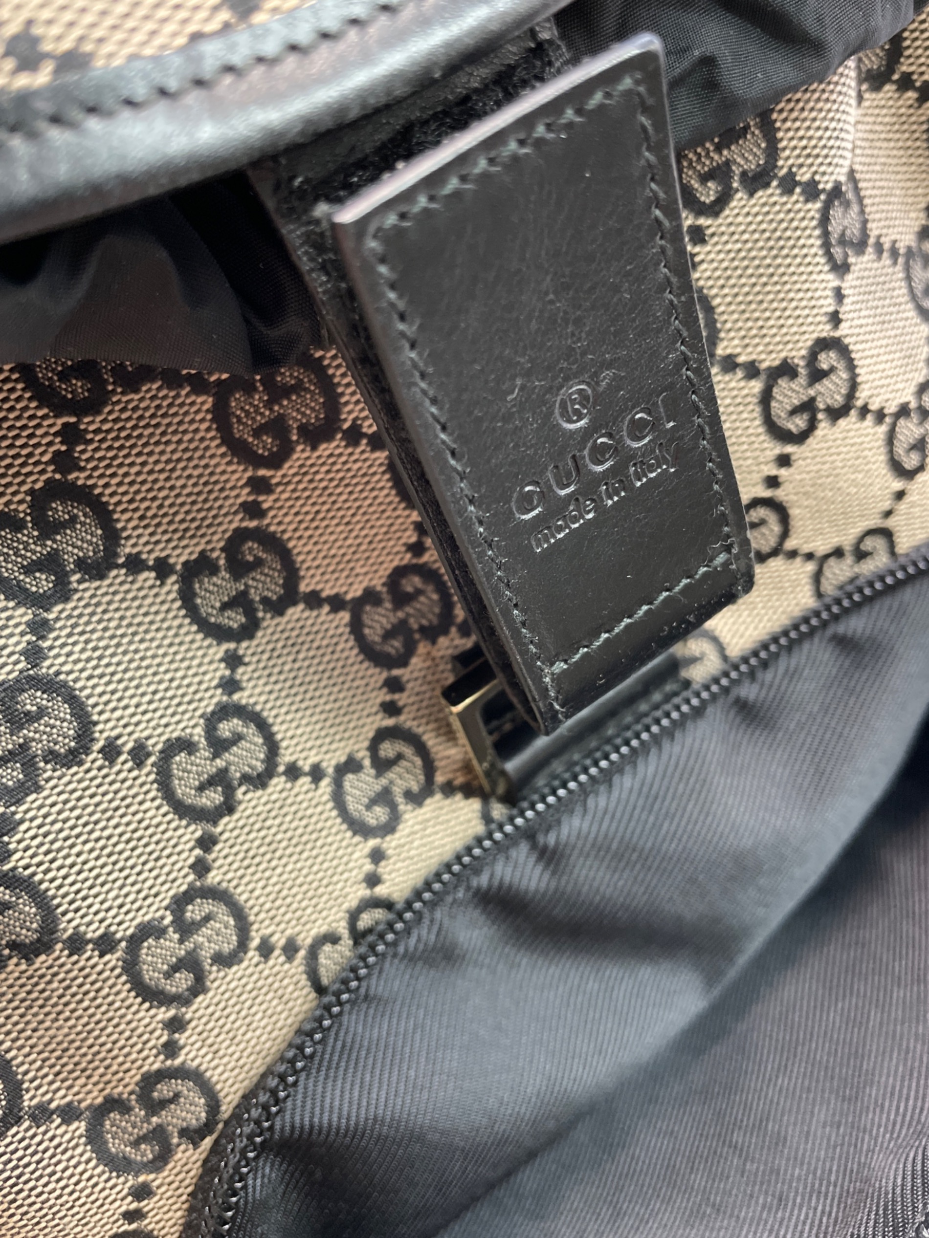 中古・古着通販】GUCCI (グッチ) GGキャンバス ジャガード レザー