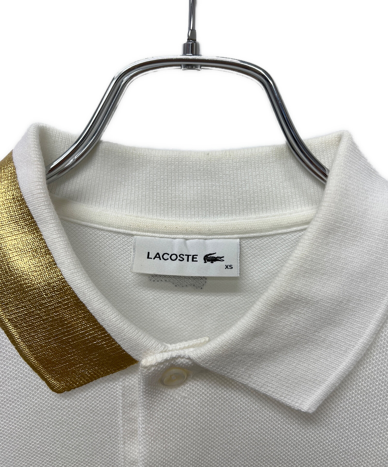 中古・古着通販】LACOSTE (ラコステ) ポロシャツ ホワイト サイズ:XS