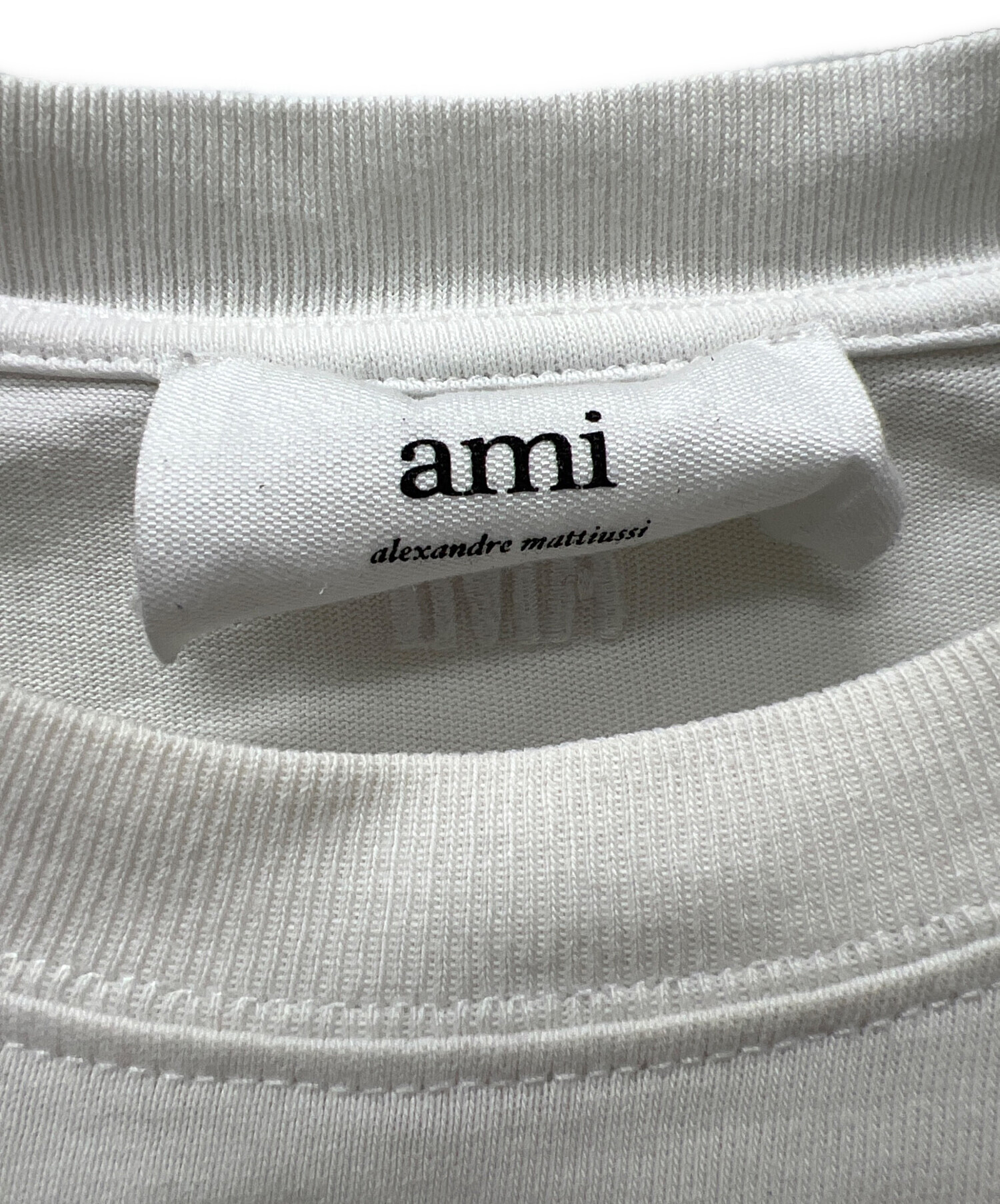 中古・古着通販】ami (アミ) 長袖カットソー ホワイト サイズ:M 