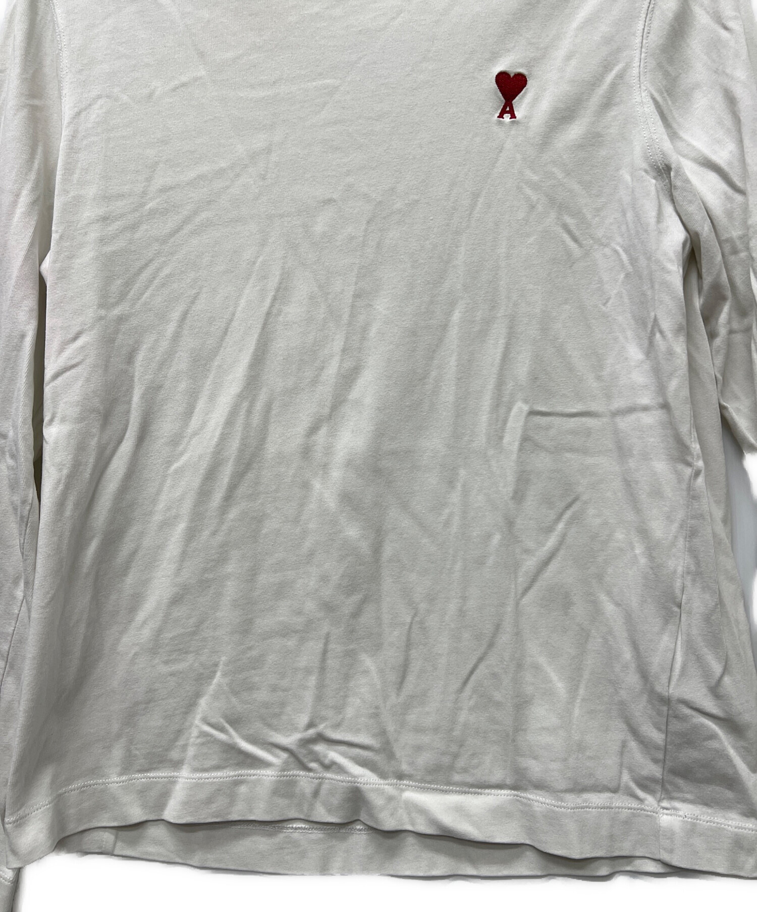 中古・古着通販】ami (アミ) 長袖カットソー ホワイト サイズ:M 