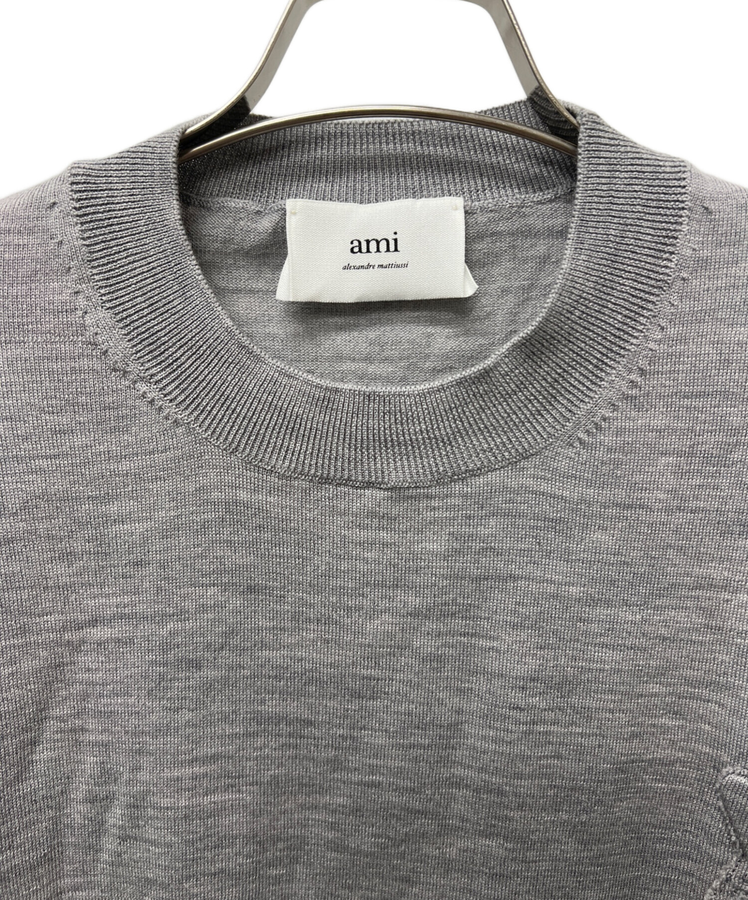 中古・古着通販】ami (アミ) サマーニット グレー サイズ:L｜ブランド