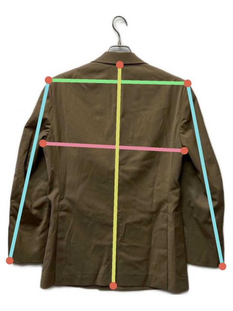 中古・古着通販】CARUSO (カルーゾ) ダブルジャケット カーキ サイズ