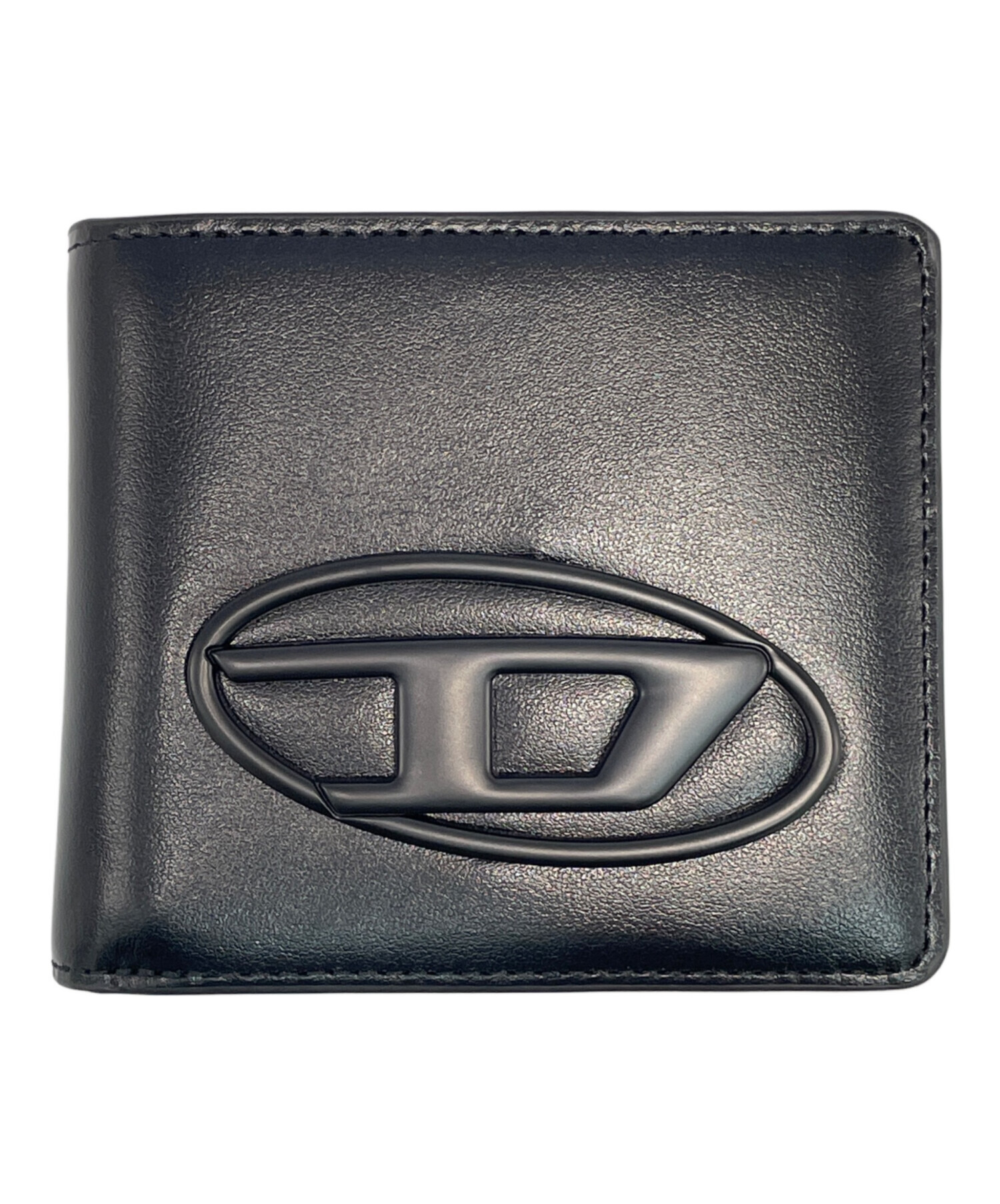 【未使用品】DIESEL ディーゼル 二つ折り財布 YOSHI II ロゴ　黒 DIESEL (ディーゼル) ワンポイントロゴ 二つ折り財布 Hiresh S.Ii