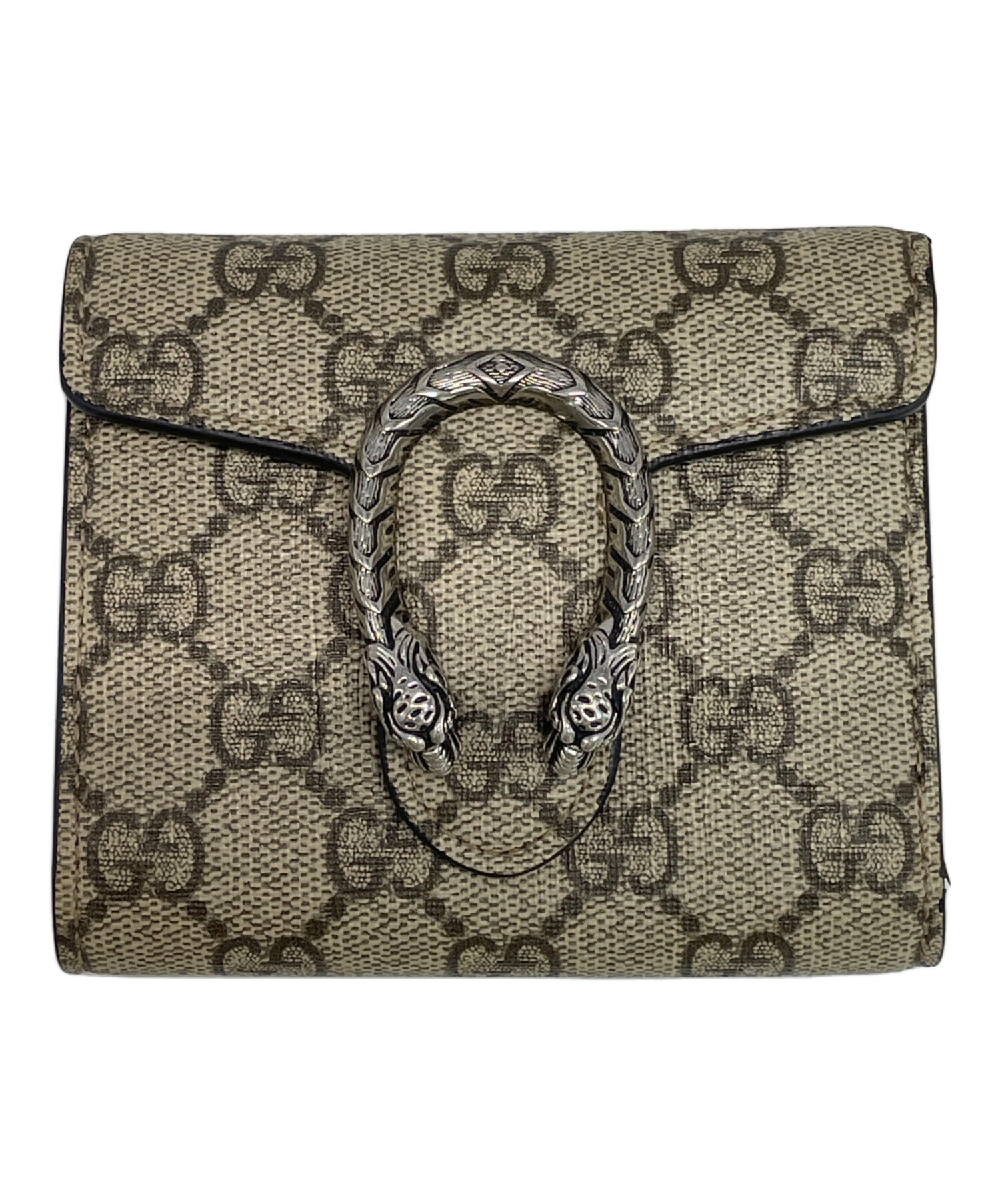 GUCCI グレー 三つ折り財布 中古・古着通販】GUCCI (グッチ) 3つ折り財布 グレー｜ブランド・古着
