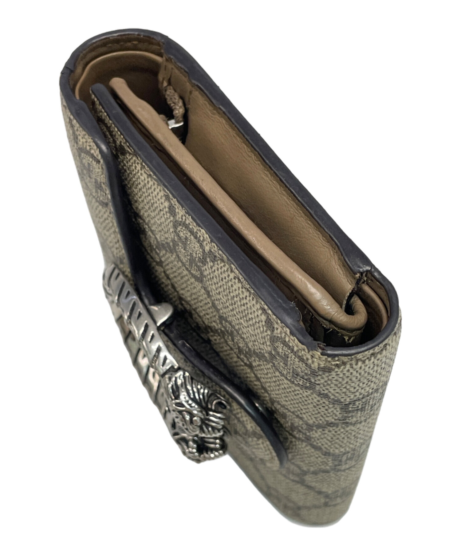 中古・古着通販】GUCCI (グッチ) 3つ折り財布 グレー｜ブランド・古着