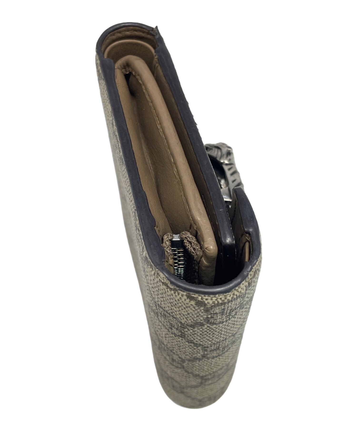 中古・古着通販】GUCCI (グッチ) 3つ折り財布 グレー｜ブランド・古着