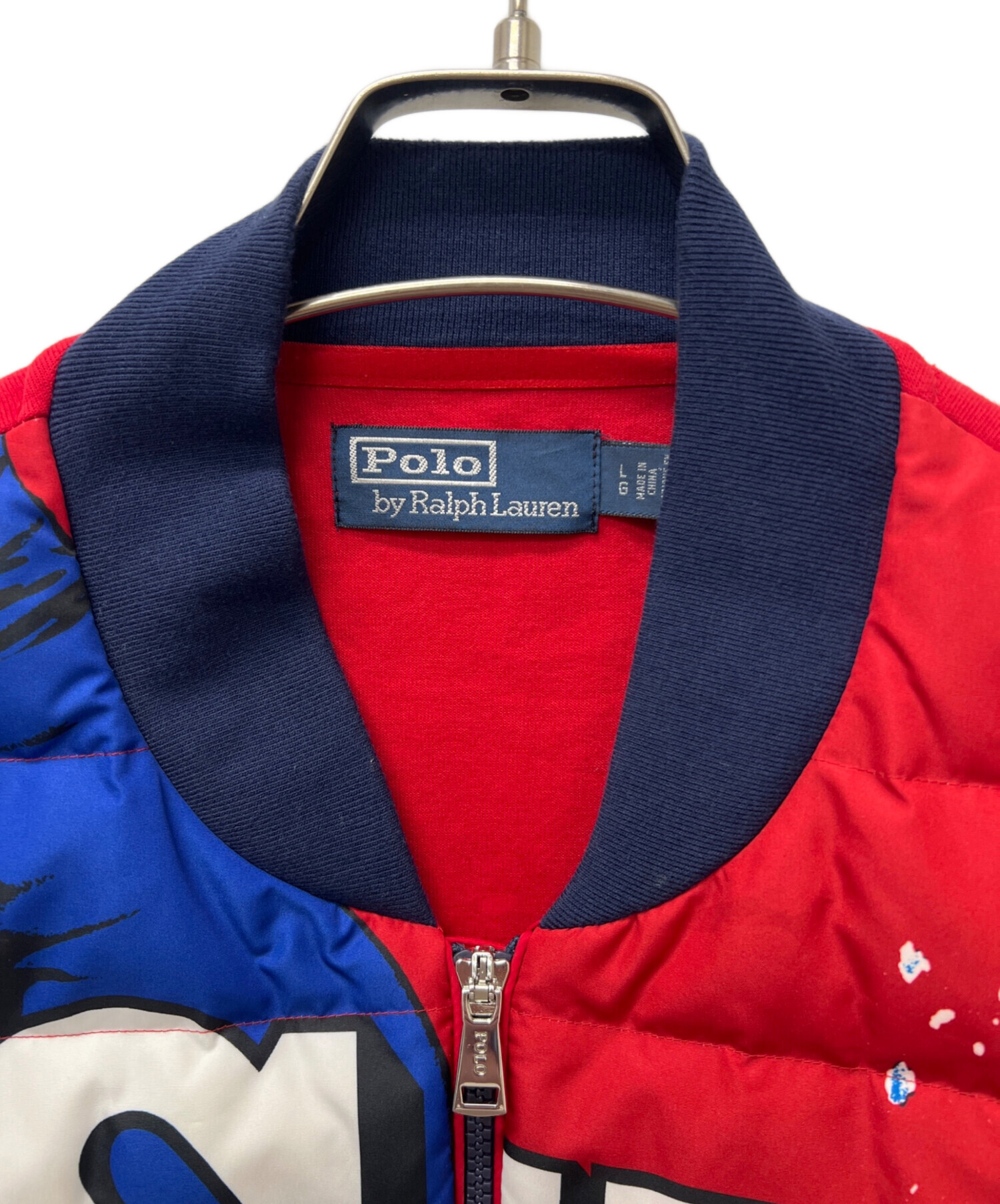 中古・古着通販】POLO (ポロ) ダウンジャケット レッド サイズ:L 