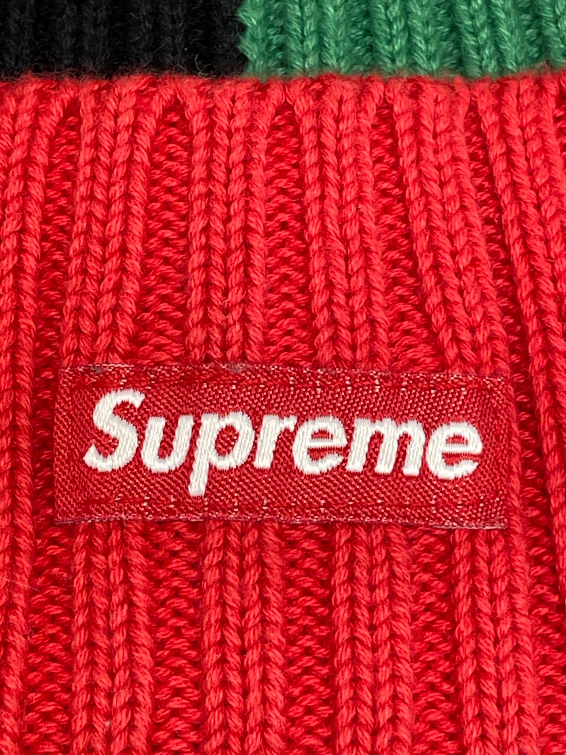 Supreme:ニット帽(ブラック×赤) Supreme SUPREME シュプリーム 22AW