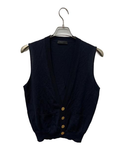 中古・古着通販】PRADA (プラダ) ニットベスト ネイビー サイズ:46