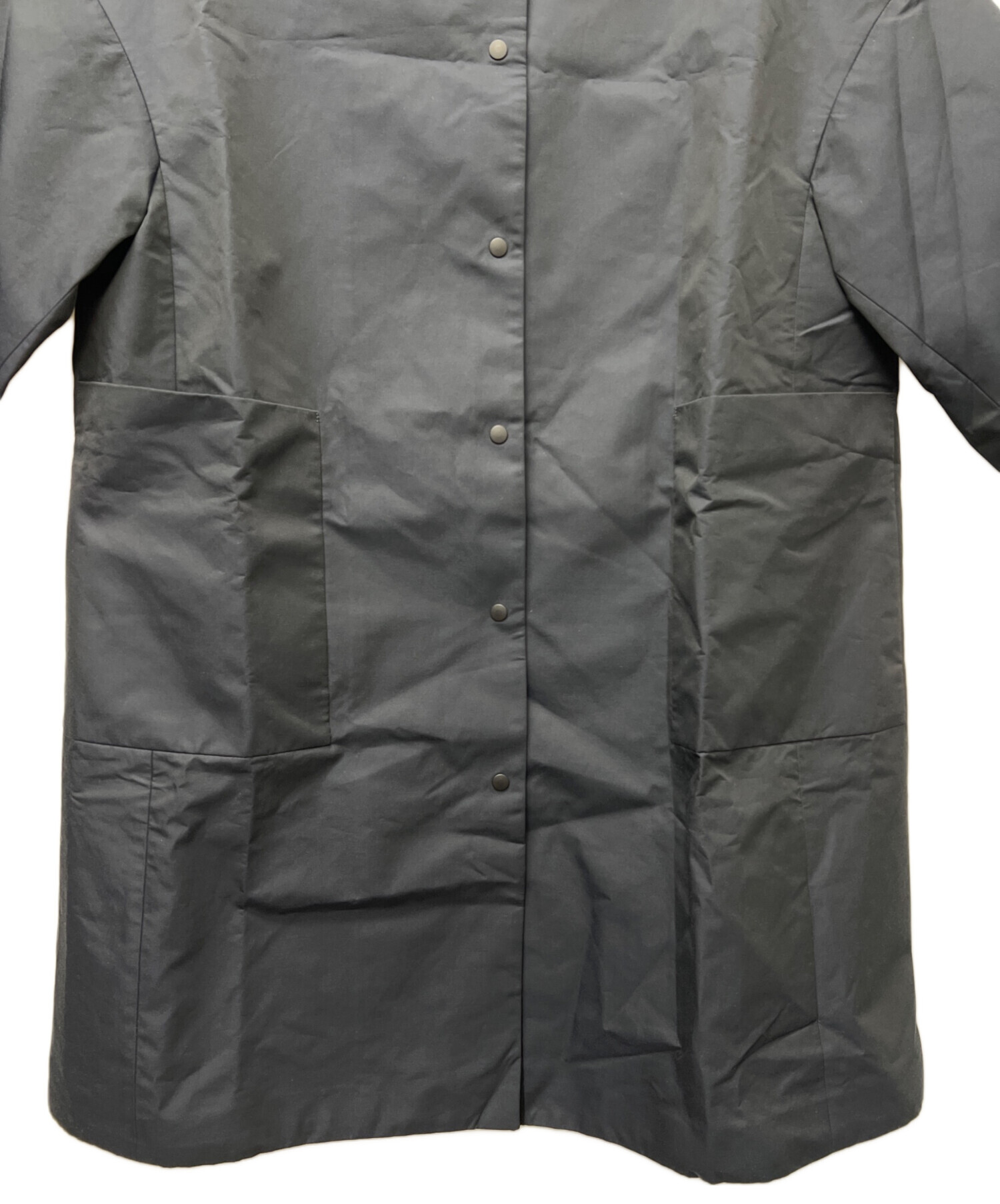 中古・古着通販】ADORE (アドーア) ノーカラーコート ネイビー サイズ