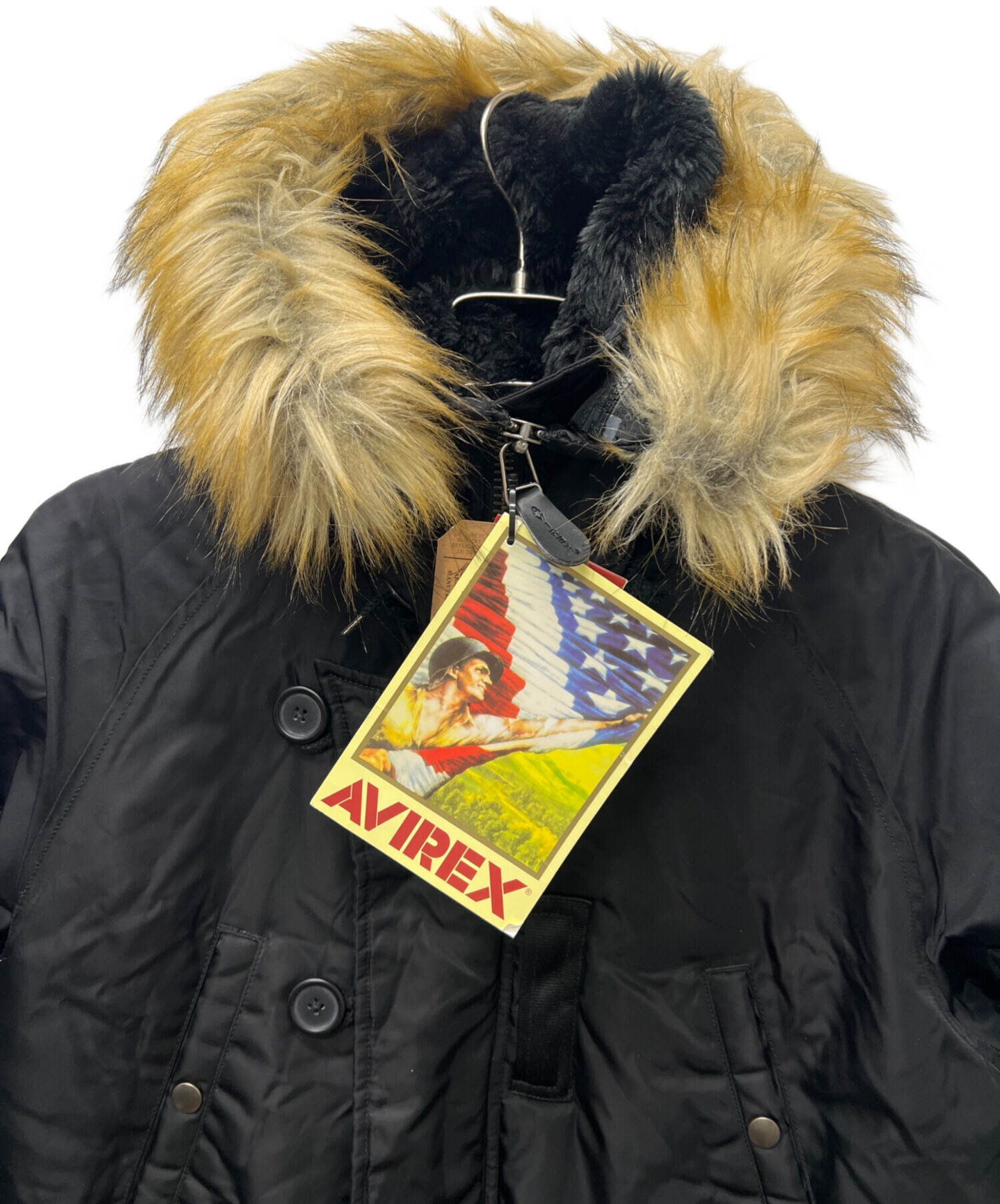 中古・古着通販】AVIREX (アヴィレックス) 中綿ジャケット ブラック 
