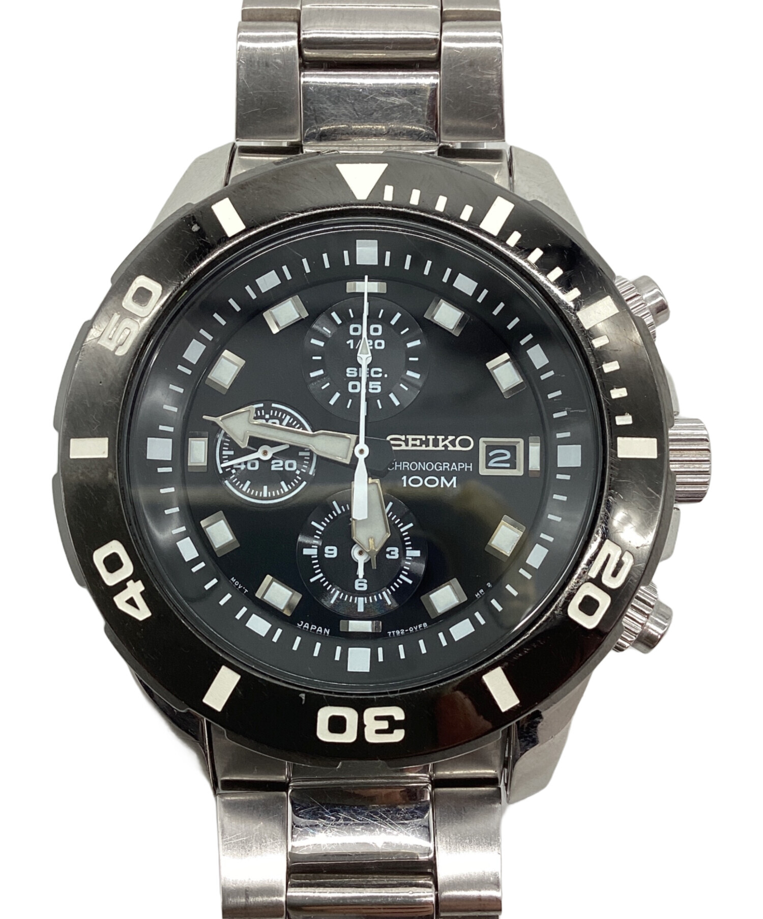 中古・古着通販】SEIKO (セイコー) クロノグラフ ブラック｜ブランド