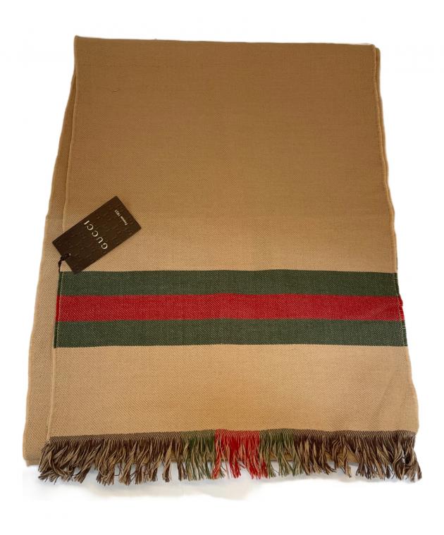 中古・古着通販】GUCCI (グッチ) シェリーライン マフラー ブラウン