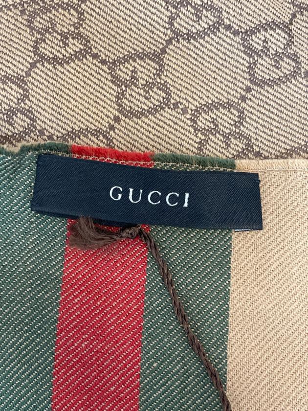 中古・古着通販】GUCCI (グッチ) シェリーライン マフラー ブラウン