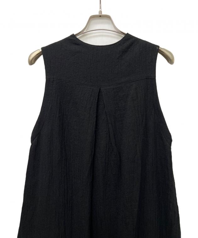 中古・古着通販】Y's (ワイズ) ノースリーブワンピース ブラック
