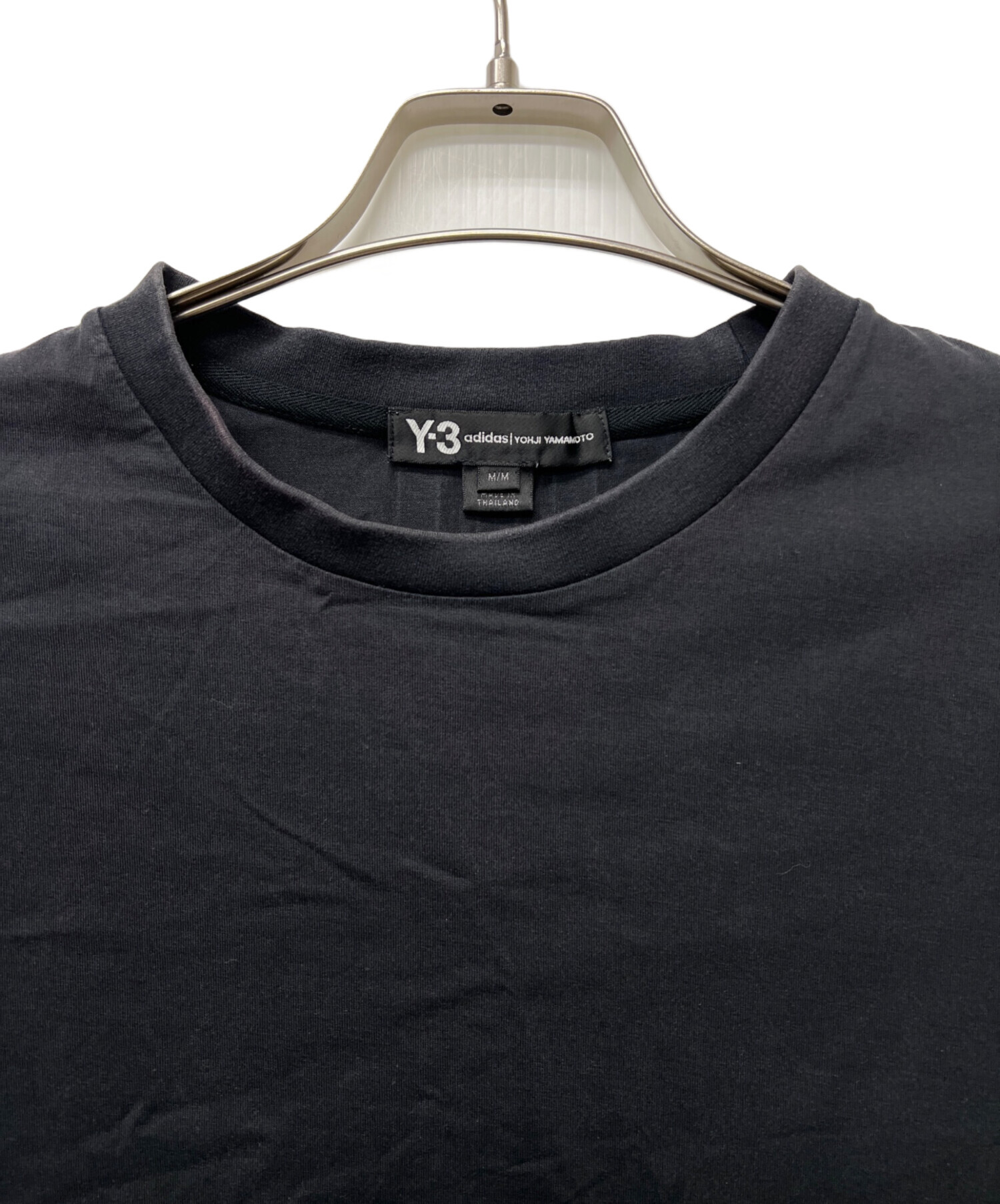 中古・古着通販】Y-3 (ワイスリー) 半袖カットソー ブラック サイズ:M