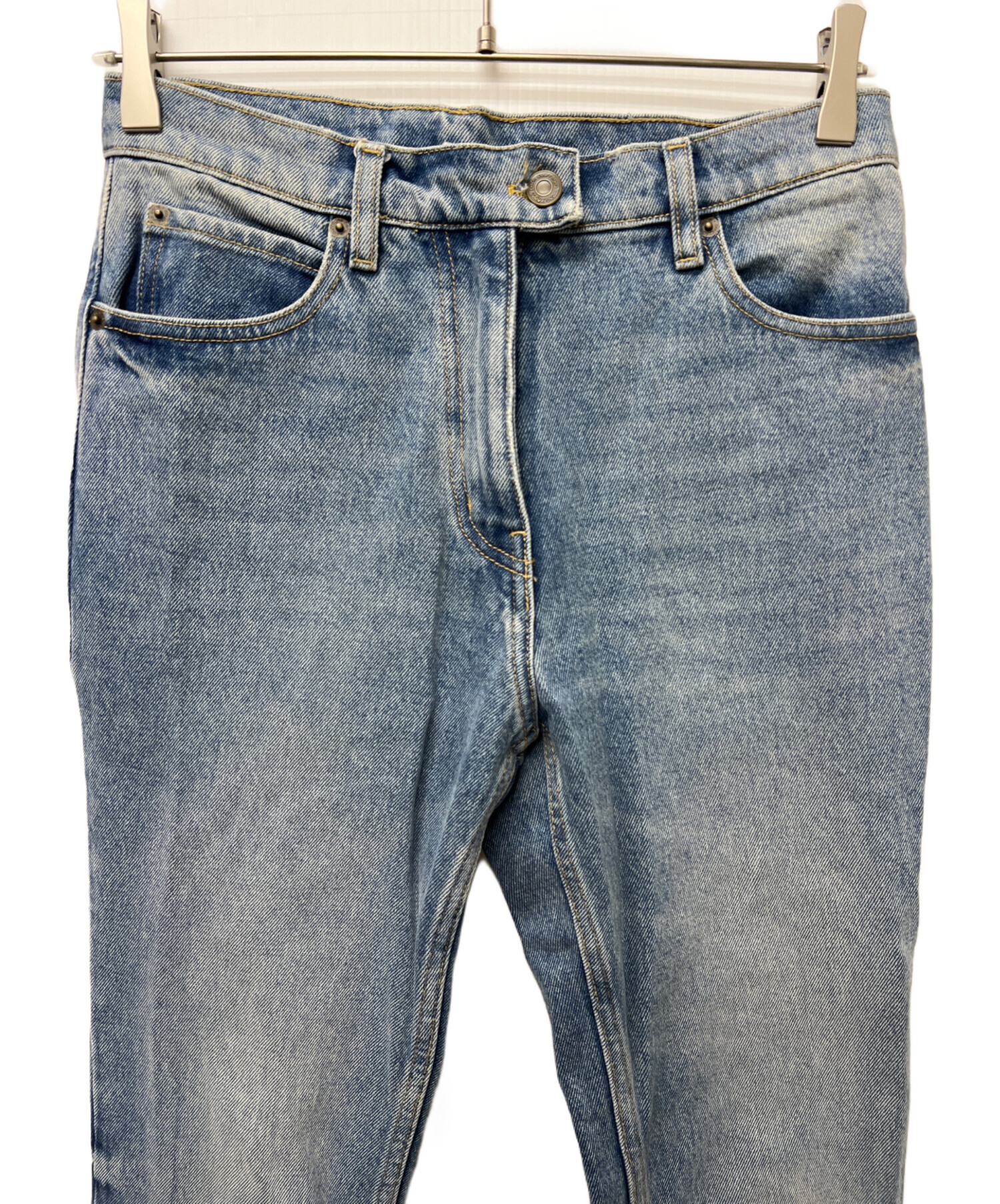 中古・古着通販】courreges (クレージュ) デニムフレアパンツ ブルー