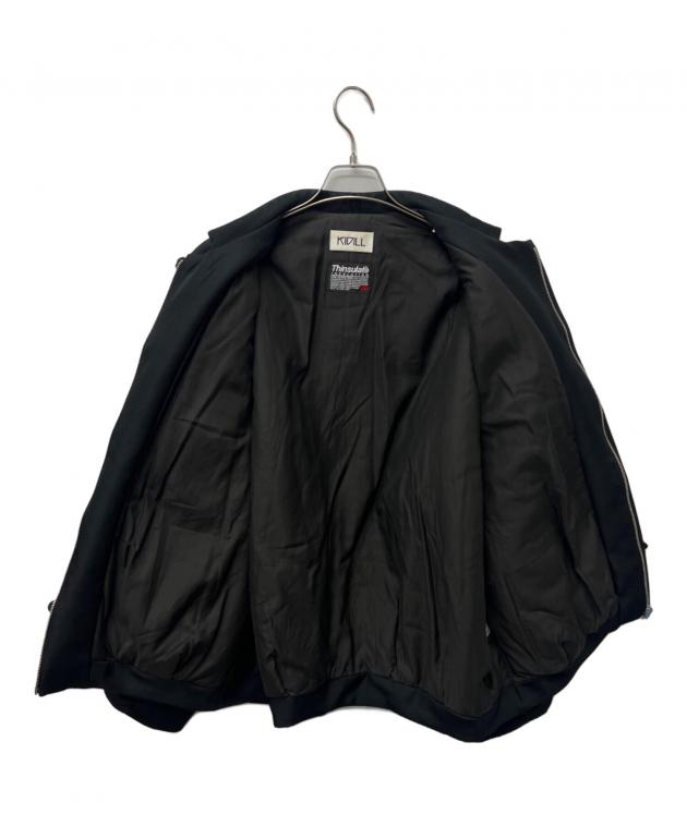 美品 KIDILL チャイナ ボンバージャケット ナイロンジャケット 46 黒 中古・古着通販】KIDILL (キディル) チャイナボタンボンバージャケット
