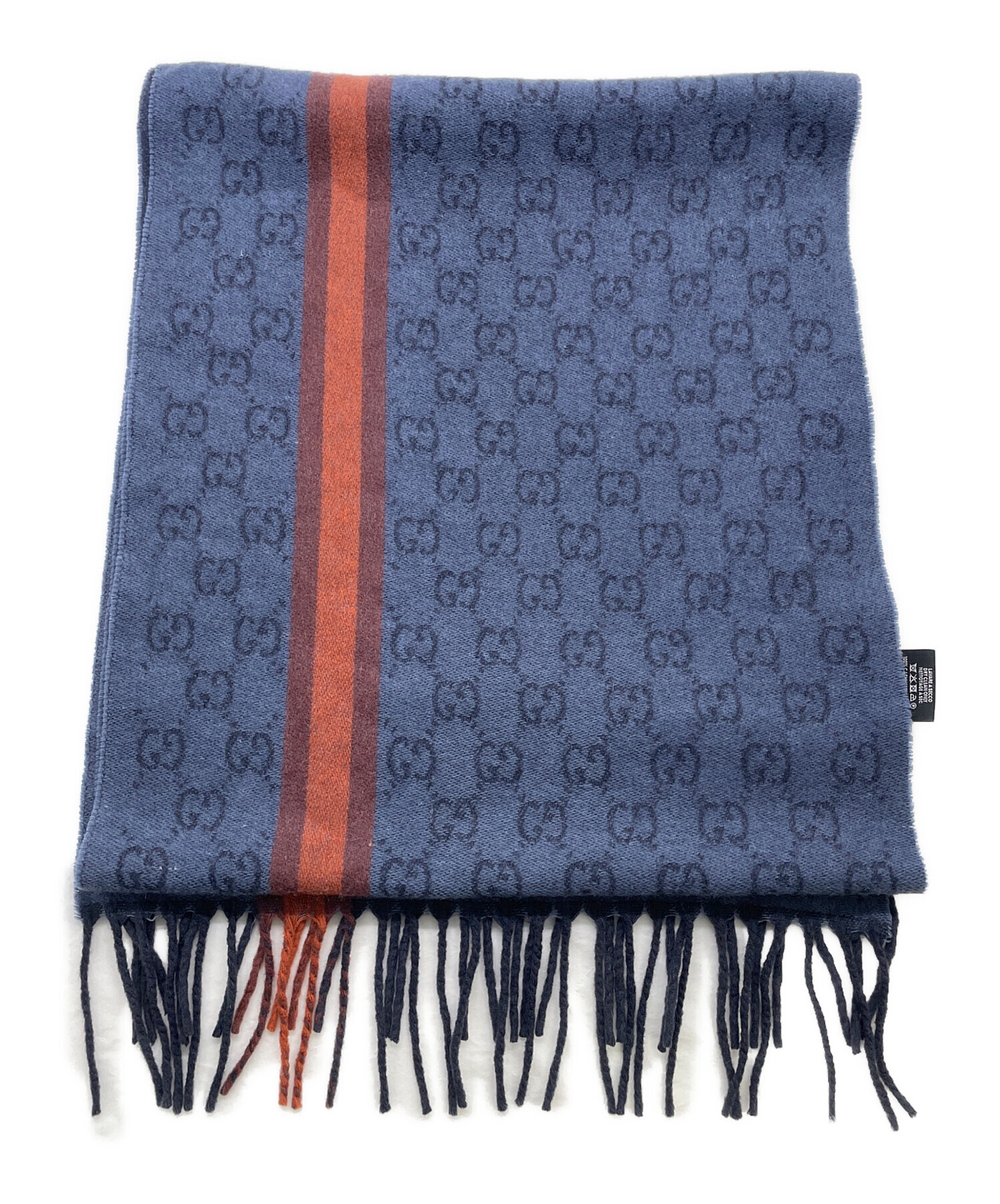 GUCCIマフラー　メンズ　ネイビー 中古・古着通販】GUCCI (グッチ) マフラー ネイビー｜ブランド・古着