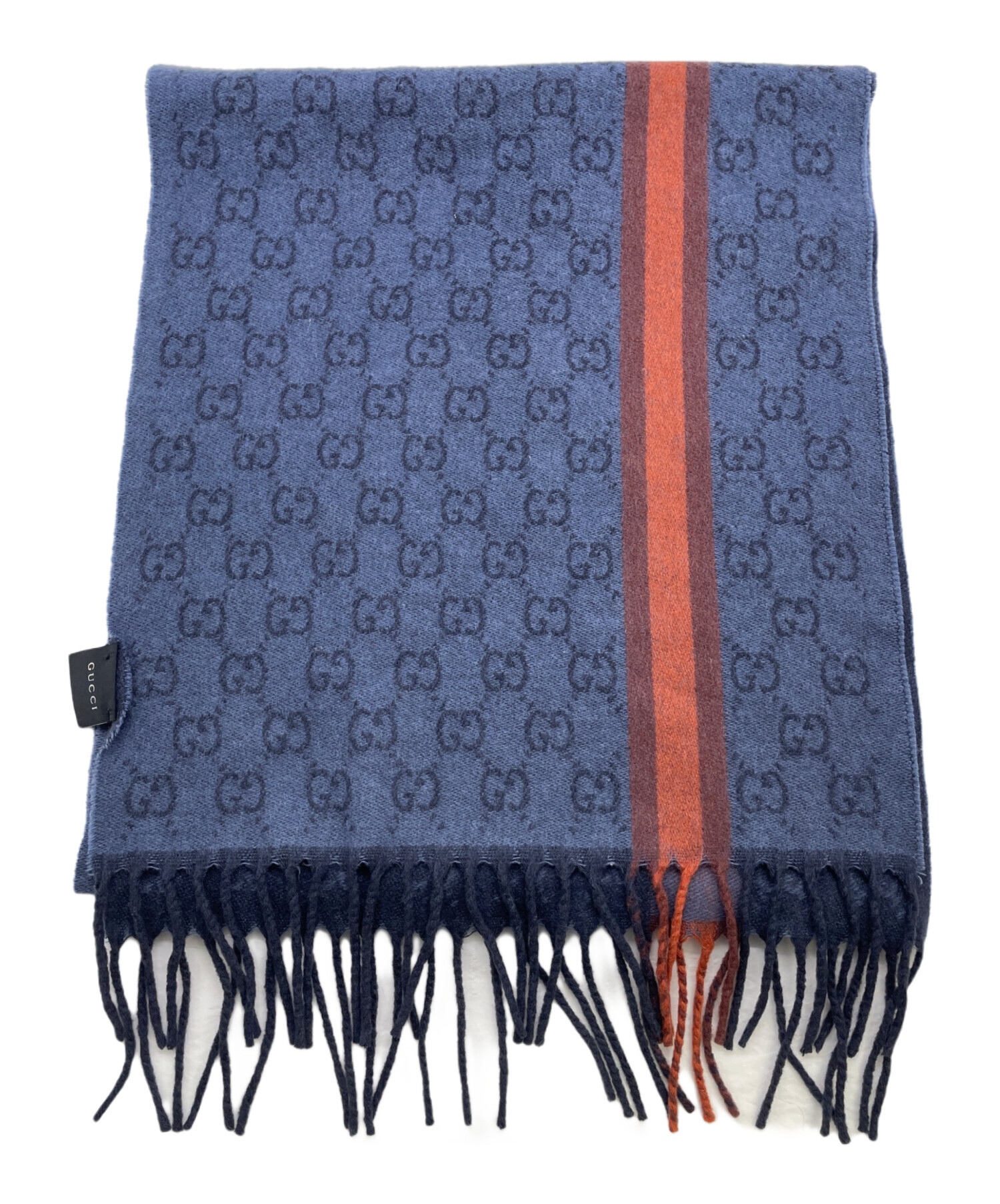 中古・古着通販】GUCCI (グッチ) マフラー ネイビー｜ブランド・古着