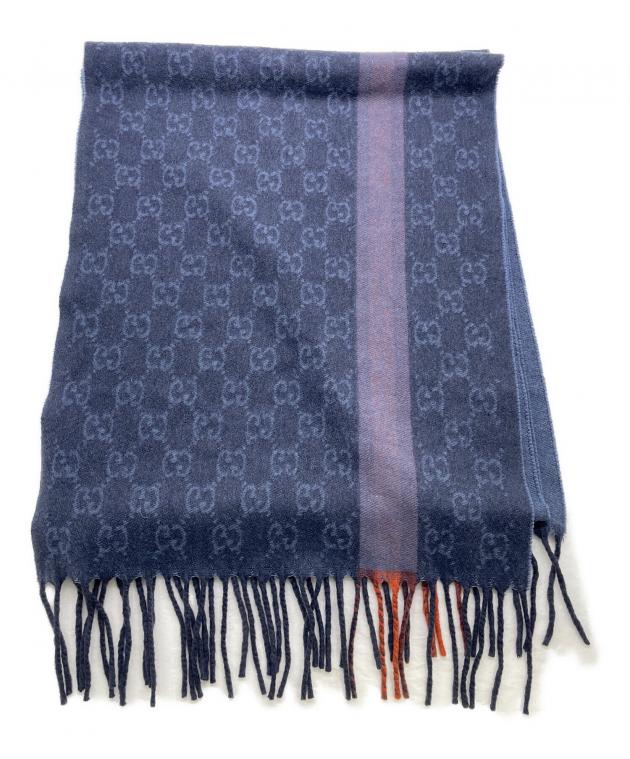 中古・古着通販】GUCCI (グッチ) マフラー ネイビー｜ブランド・古着