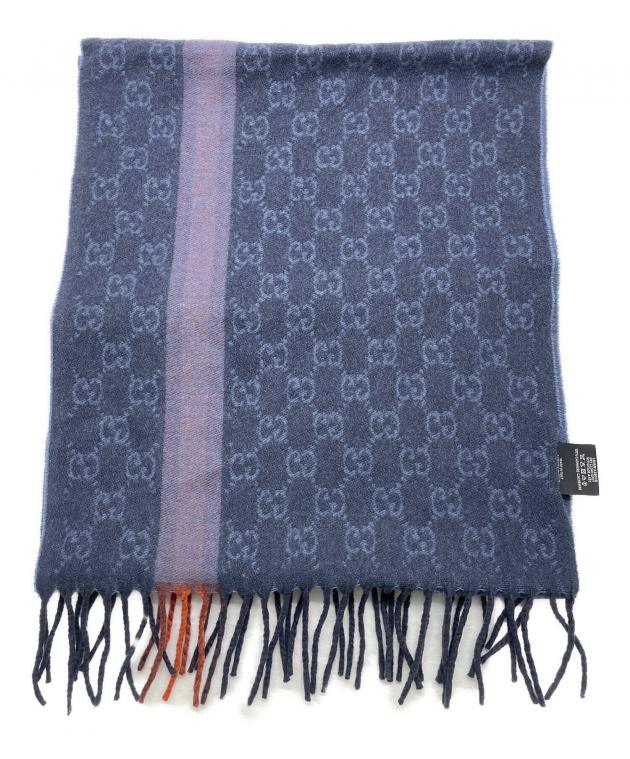 中古・古着通販】GUCCI (グッチ) マフラー ネイビー｜ブランド・古着