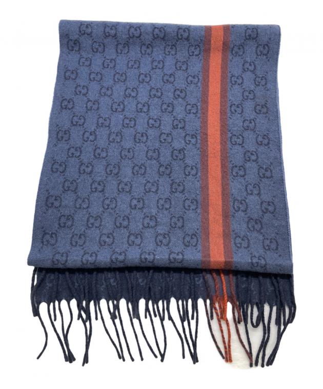 中古・古着通販】GUCCI (グッチ) マフラー ネイビー｜ブランド・古着