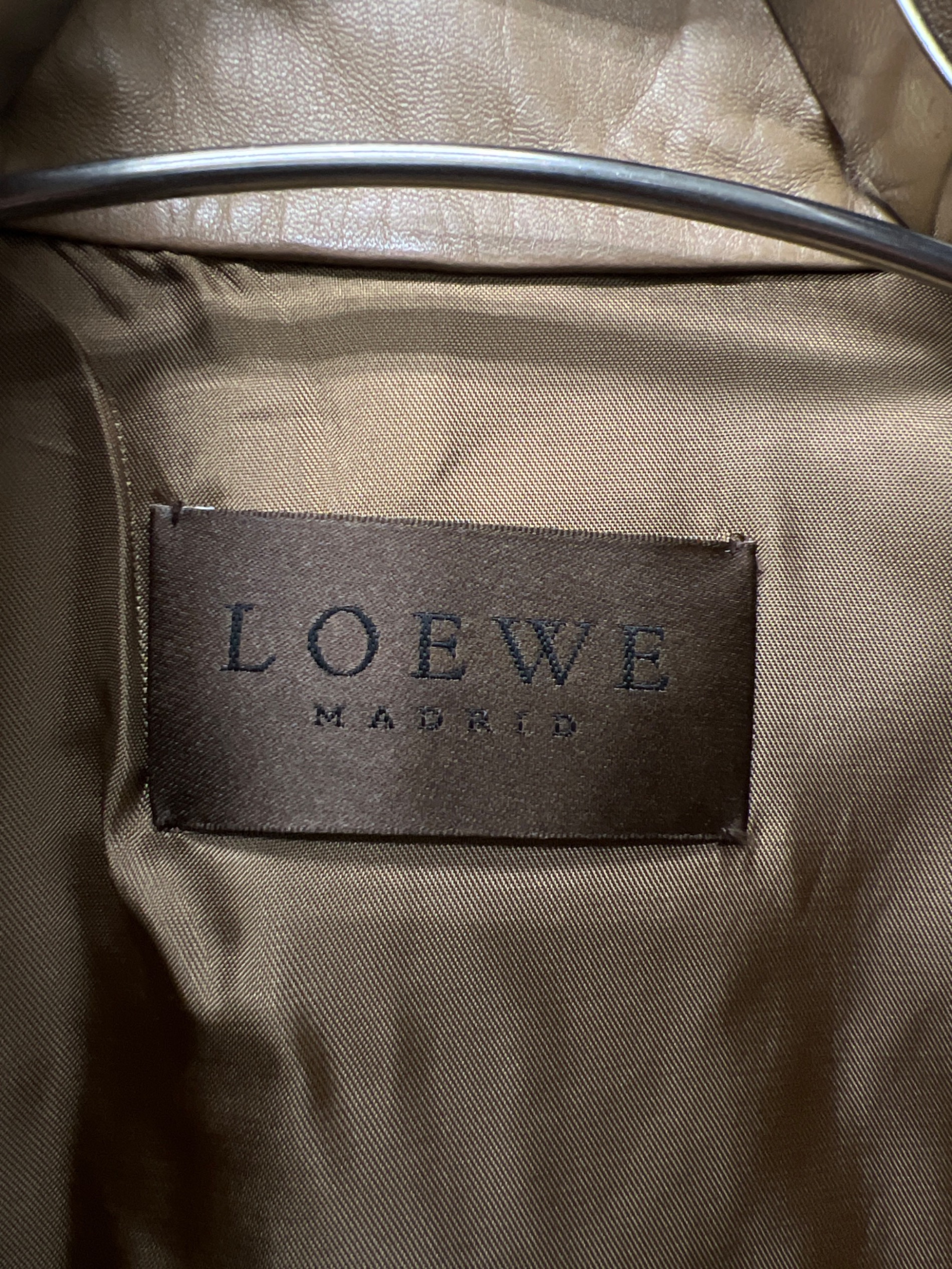 中古・古着通販】LOEWE (ロエベ) レザージャケット ベージュ サイズ