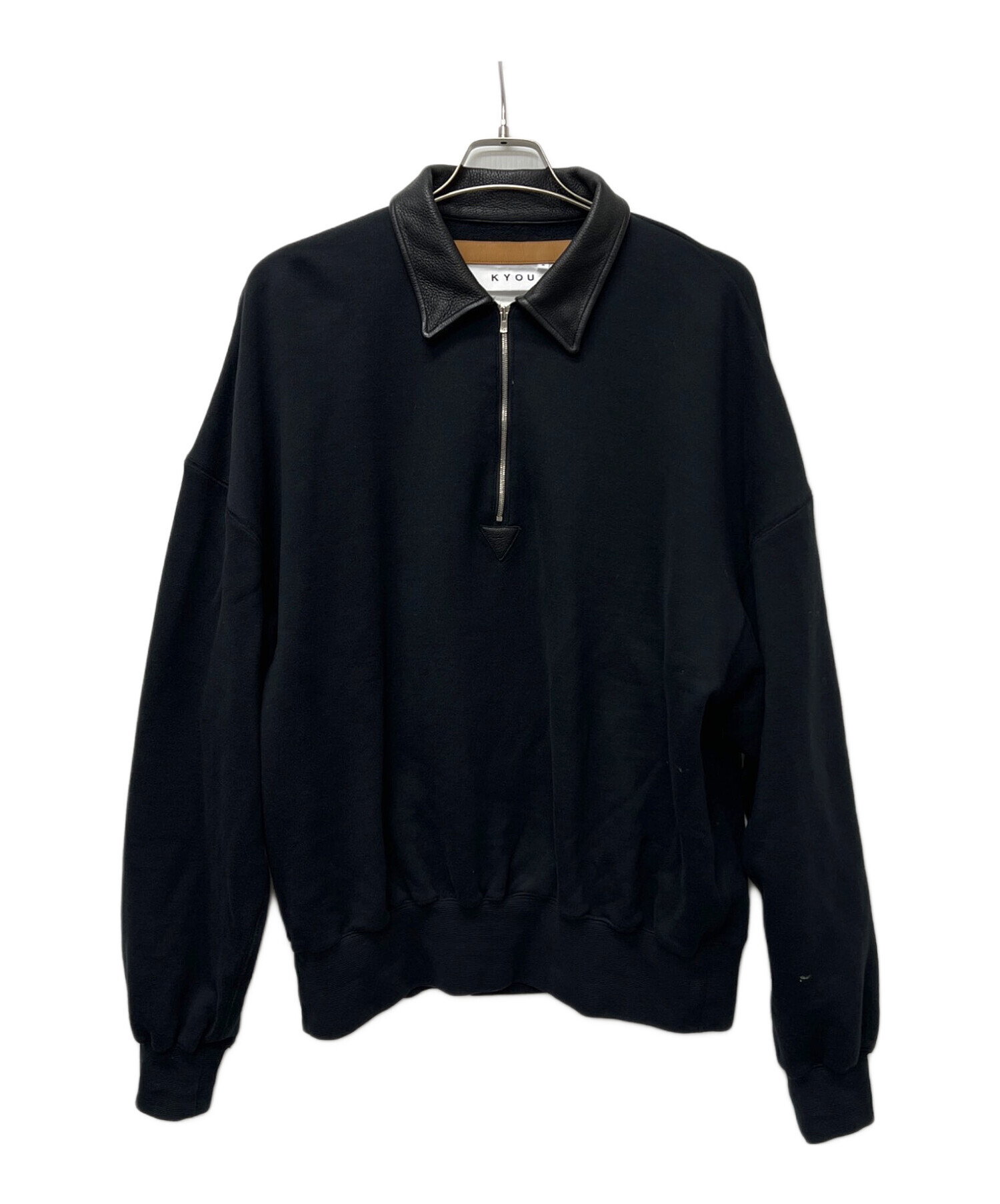 中古・古着通販】KYOU (キョウ) ハーフジップスウェット ブラック 