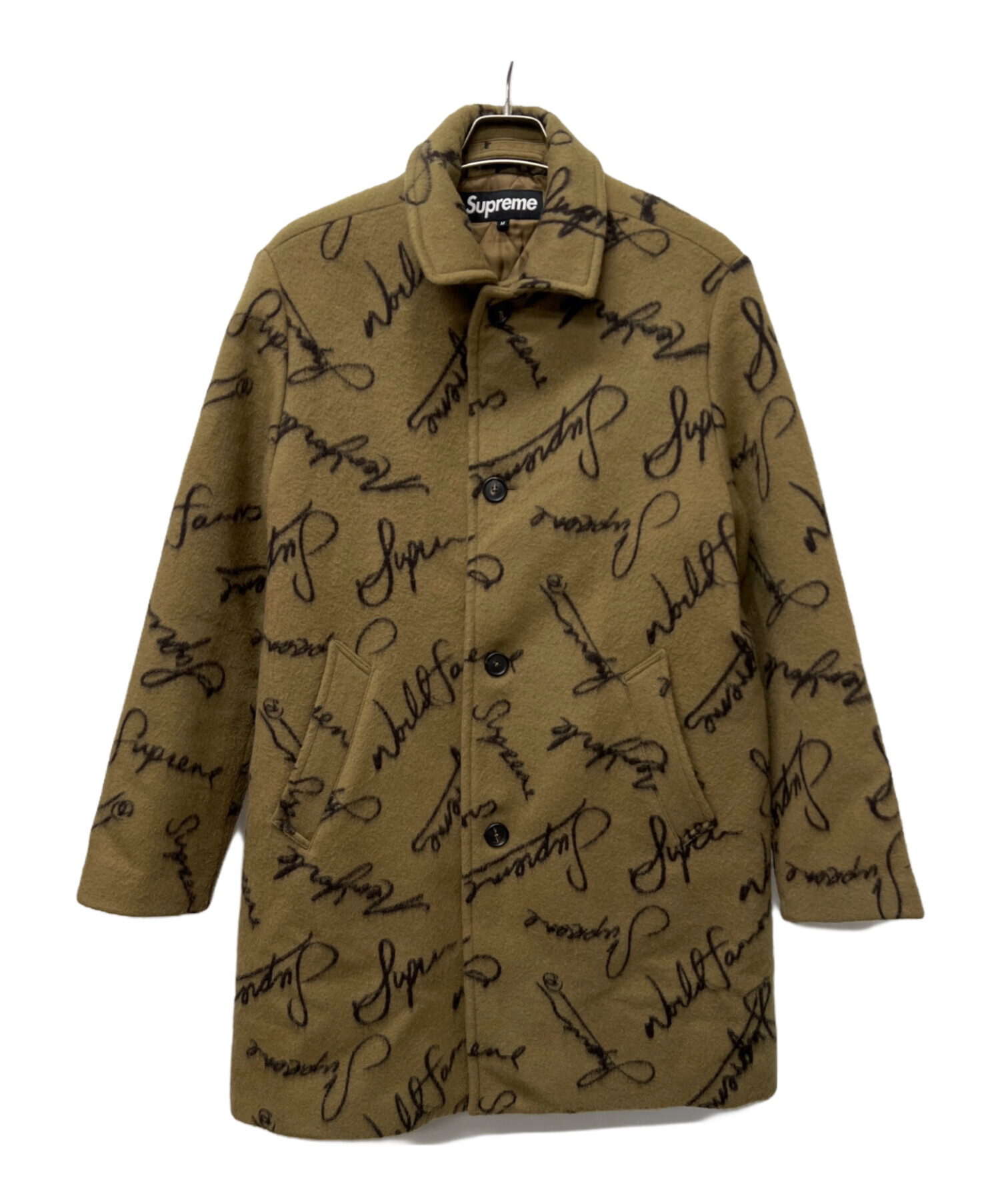中古・古着通販】SUPREME (シュプリーム) Script Logos Wool Overcoat