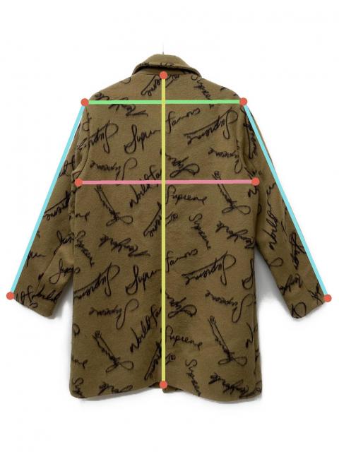 中古・古着通販】SUPREME (シュプリーム) Script Logos Wool Overcoat