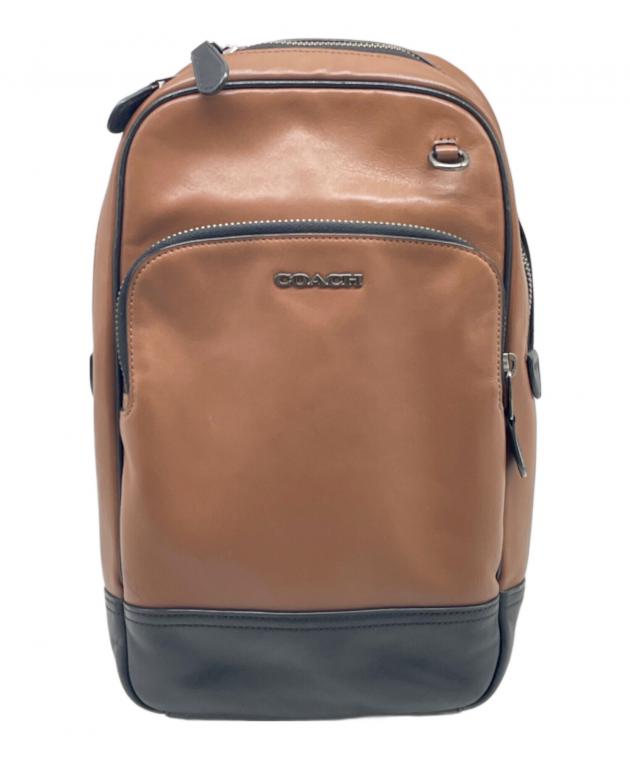 中古・古着通販】COACH (コーチ) ボディーバッグ ブラウン×ブラック