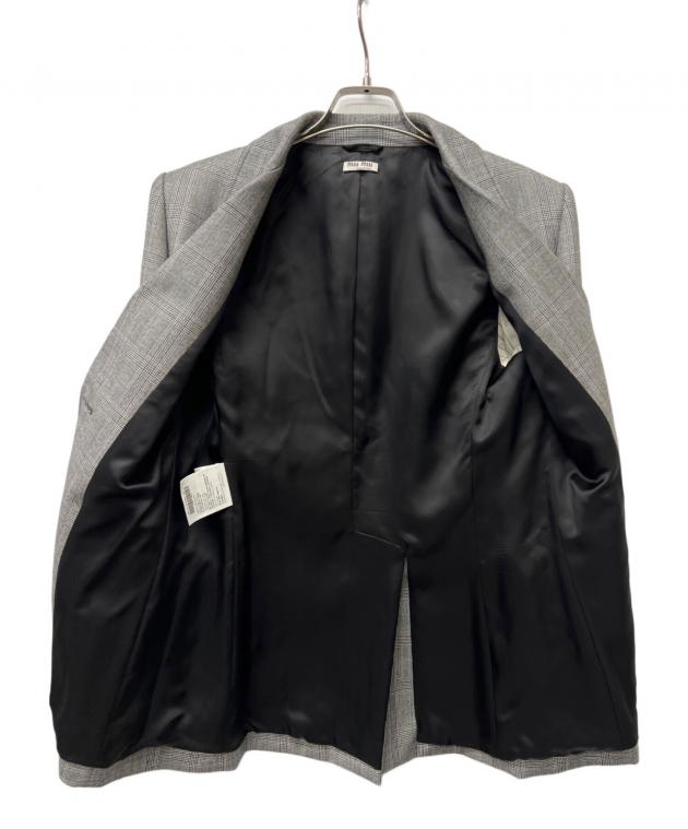 中古・古着通販】MIU MIU (ミュウミュウ) テーラードジャケット グレー