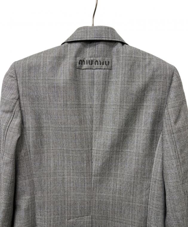 中古・古着通販】MIU MIU (ミュウミュウ) テーラードジャケット グレー