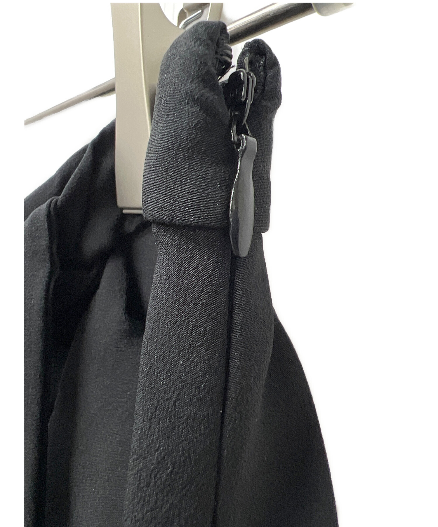 中古・古着通販】PRADA (プラダ) フリル付スカート ブラック サイズ