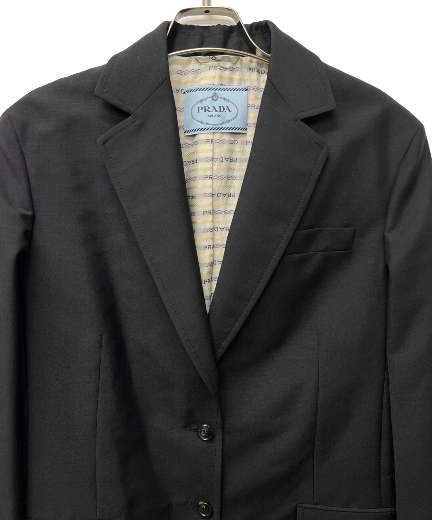 中古・古着通販】PRADA (プラダ) テーラードジャケット ブラック