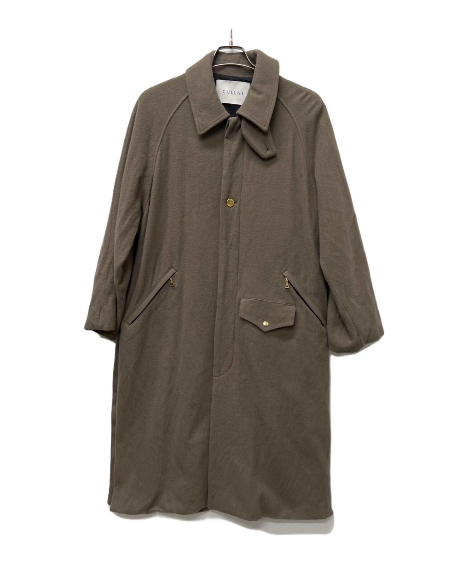 CULLNI ラムウールメルトンロングコート CULLNI（クルニ） チェスターコート コート Lamb Wool Melton Tie