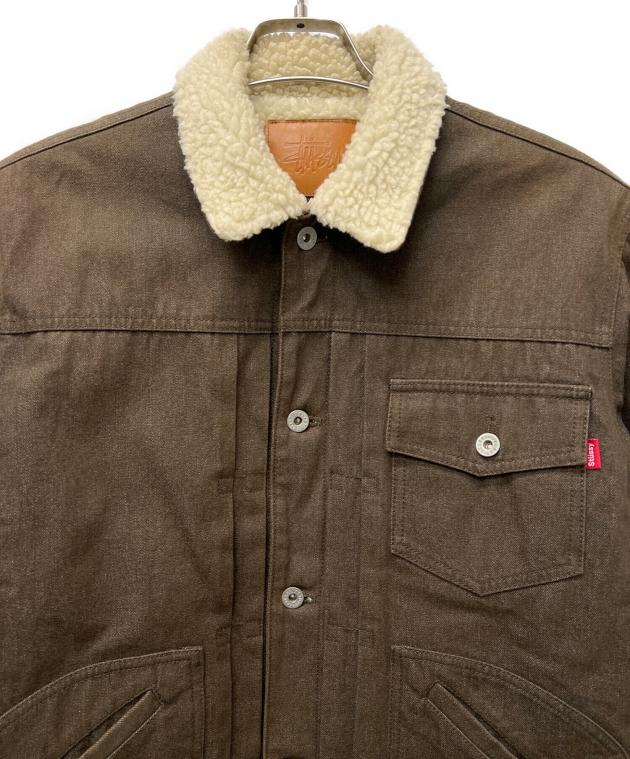 中古・古着通販】stussy (ステューシー) ボアジャケット ブラウン 
