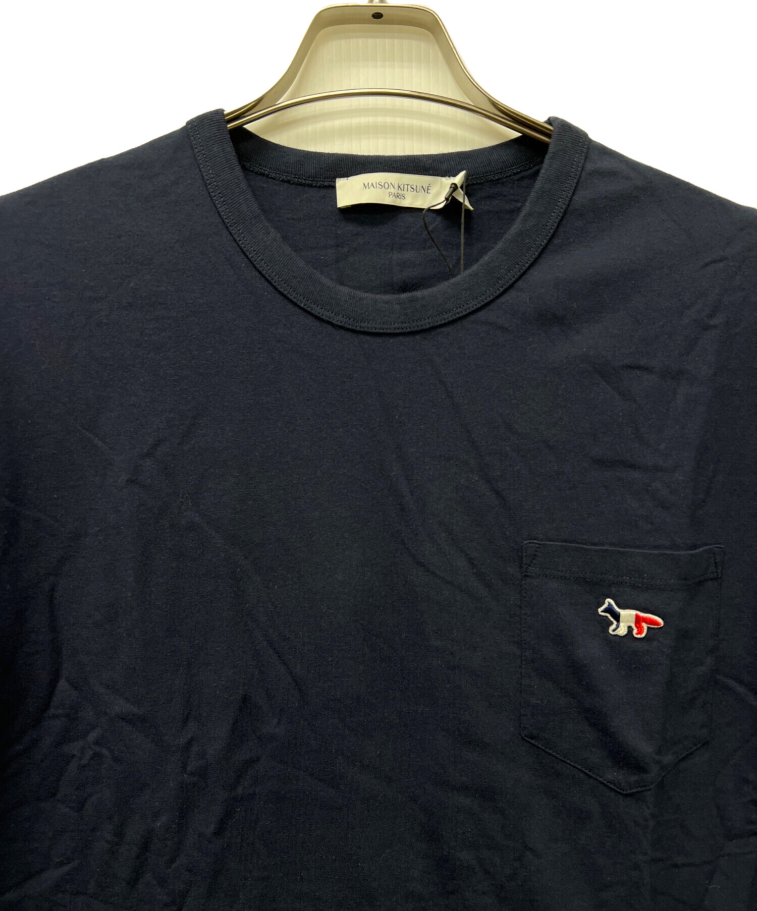 中古・古着通販】maison kitsune (メゾンキツネ) 半袖Tシャツ ネイビー