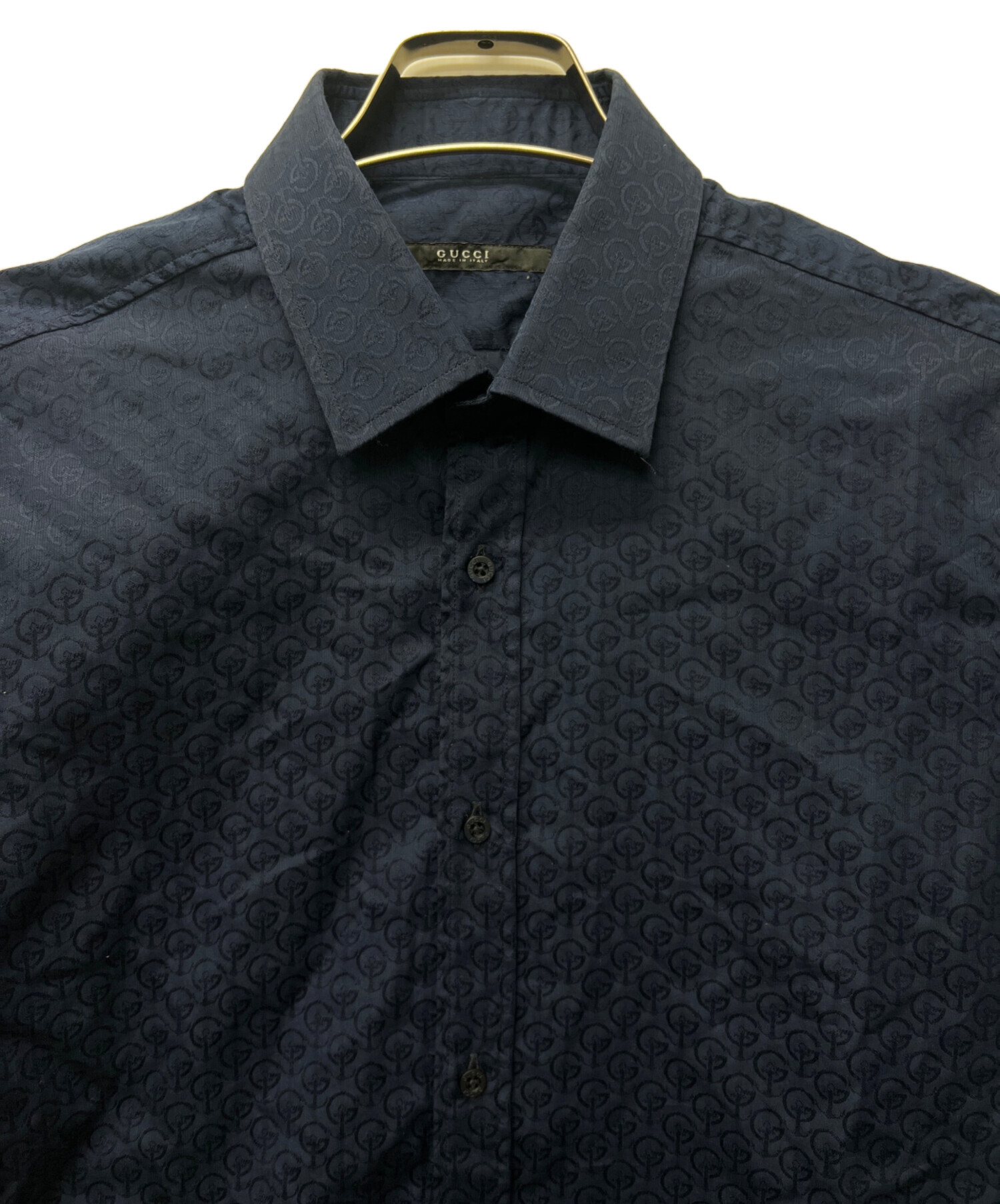 中古・古着通販】GUCCI (グッチ) 長袖シャツ ブルー サイズ:40