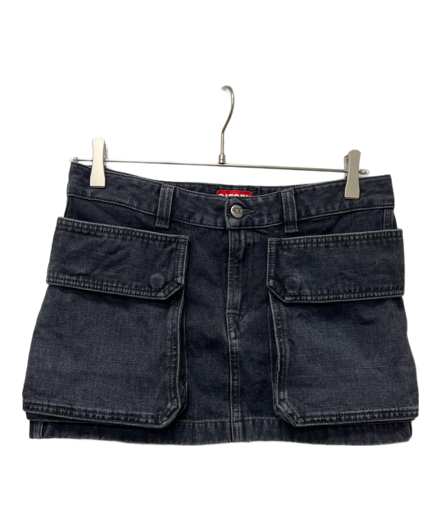 【極美品】ディーゼル Diesel スカート ブラック 中古・古着通販】DIESEL (ディーゼル) ミニスカート ブラック サイズ