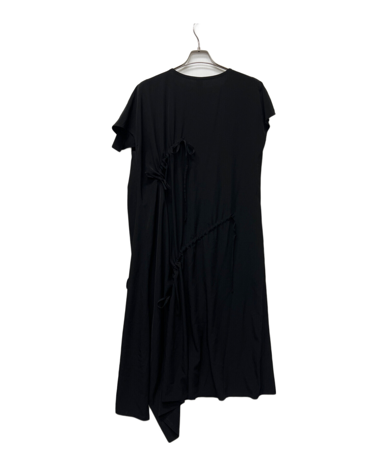 中古・古着通販】Y's (ワイズ) シャーリングドレス ブラック サイズ:2