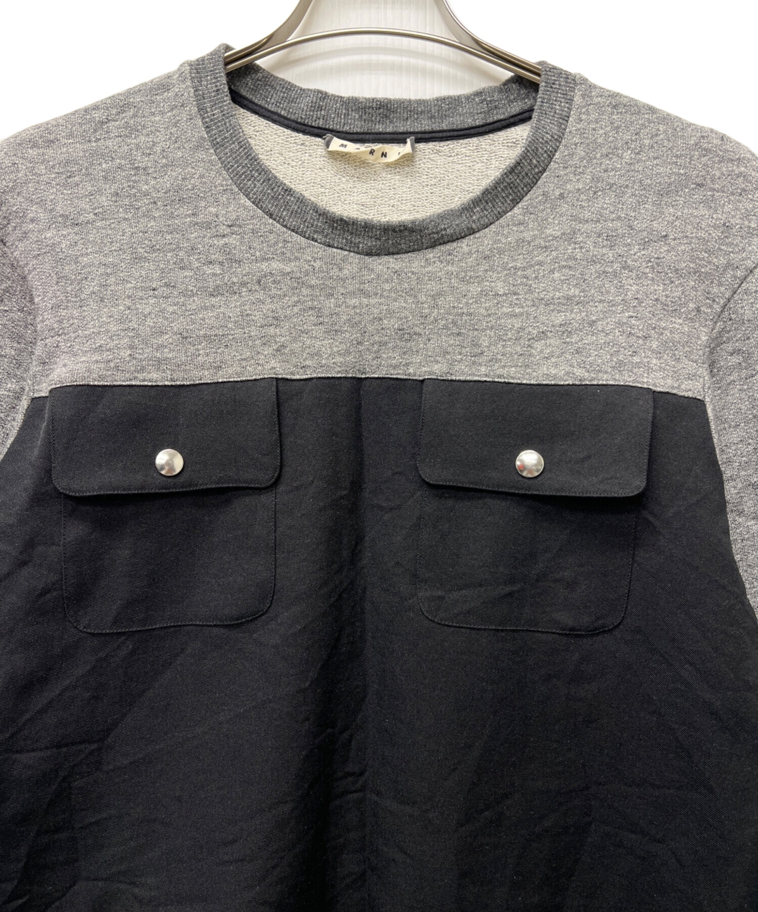 中古・古着通販】MARNI (マルニ) スウェット ブラック×グレー サイズ