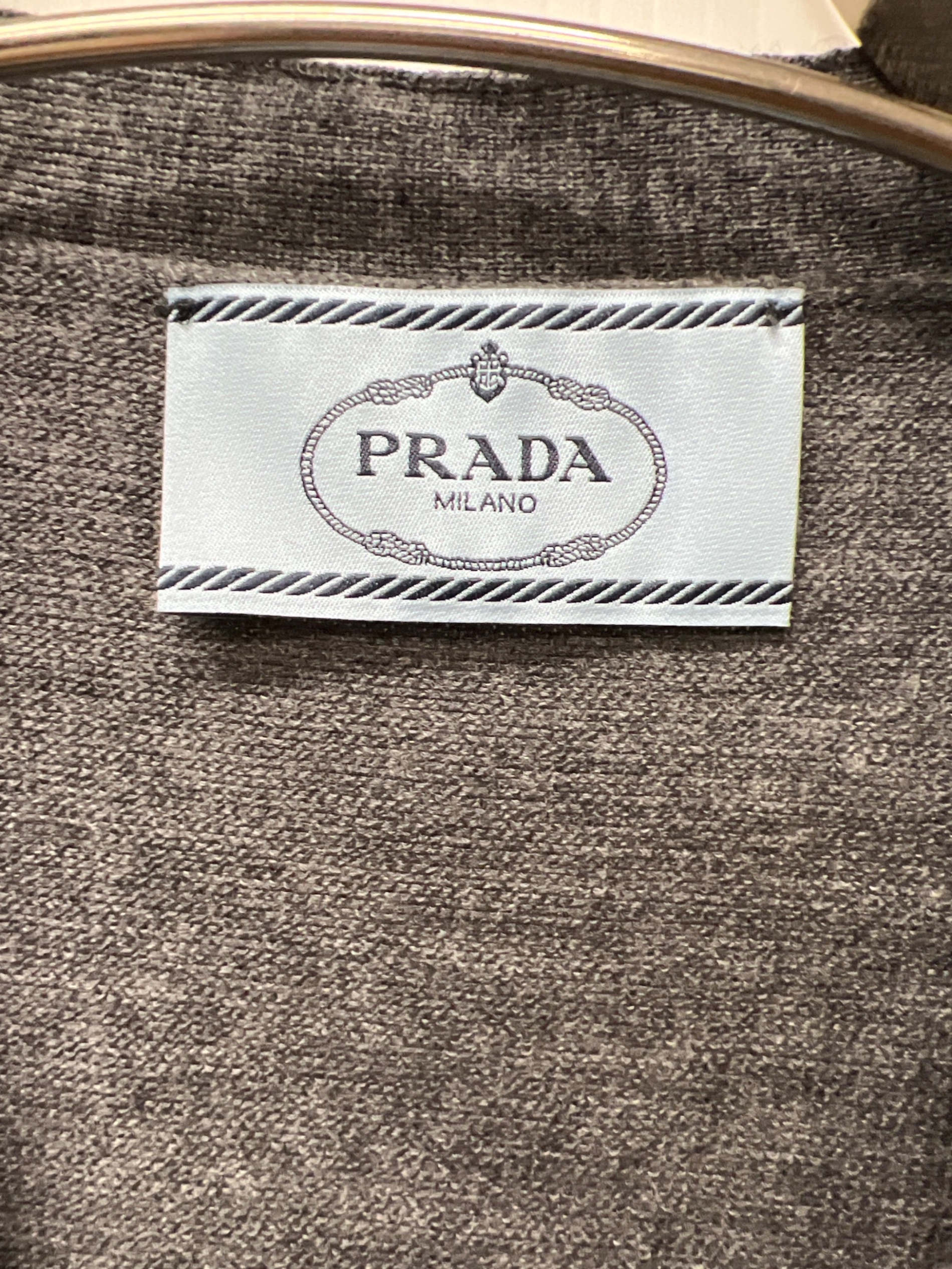 中古・古着通販】PRADA (プラダ) 薄手カーディガン グレー サイズ:36