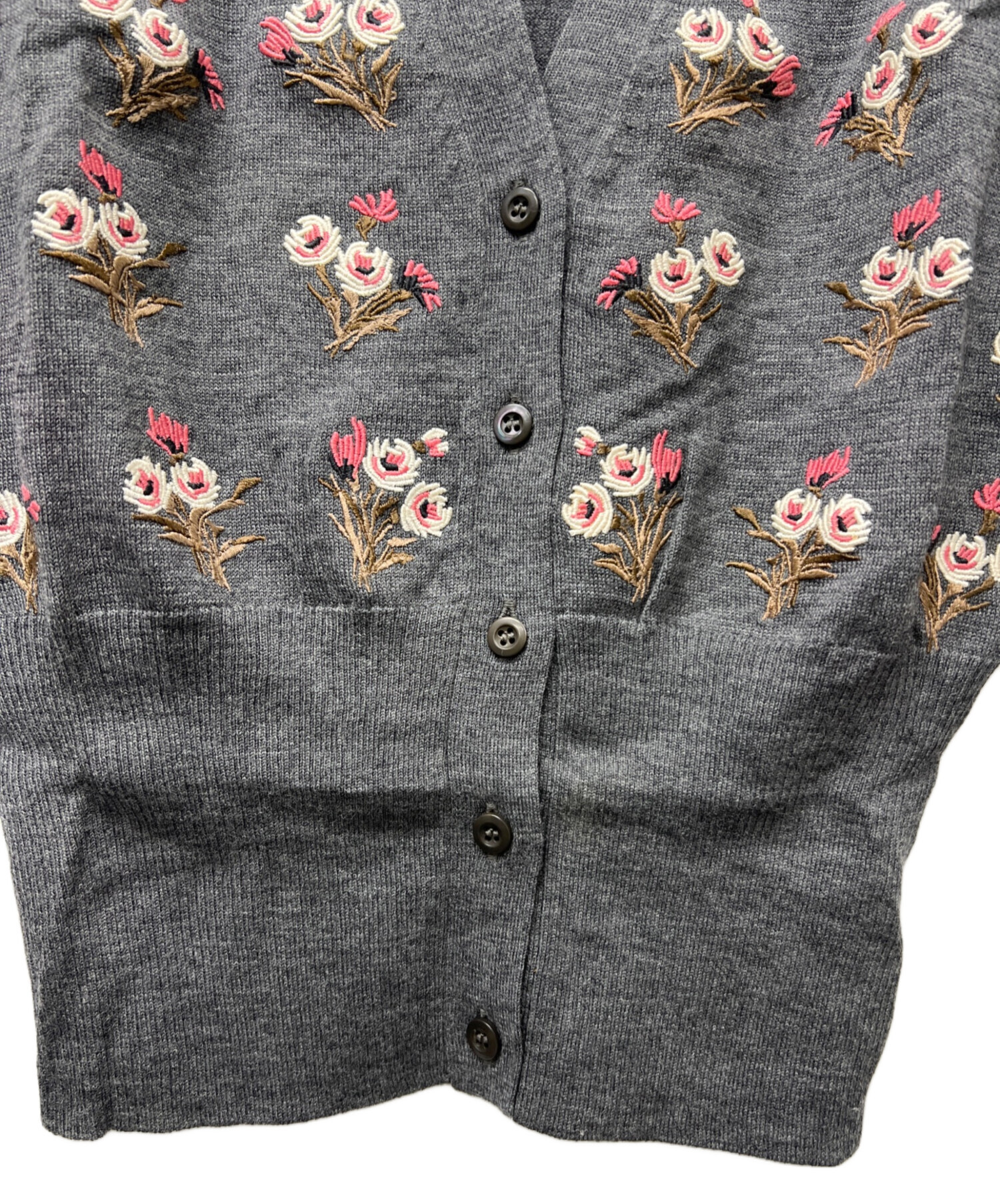 中古・古着通販】PRADA (プラダ) 薄手カーディガン グレー サイズ:36