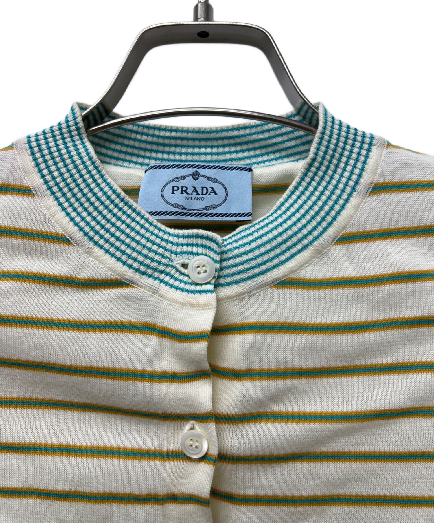 プラダ　カーディガン　prada 中古・古着通販】PRADA (プラダ) 薄手カーディガン グレー サイズ:36