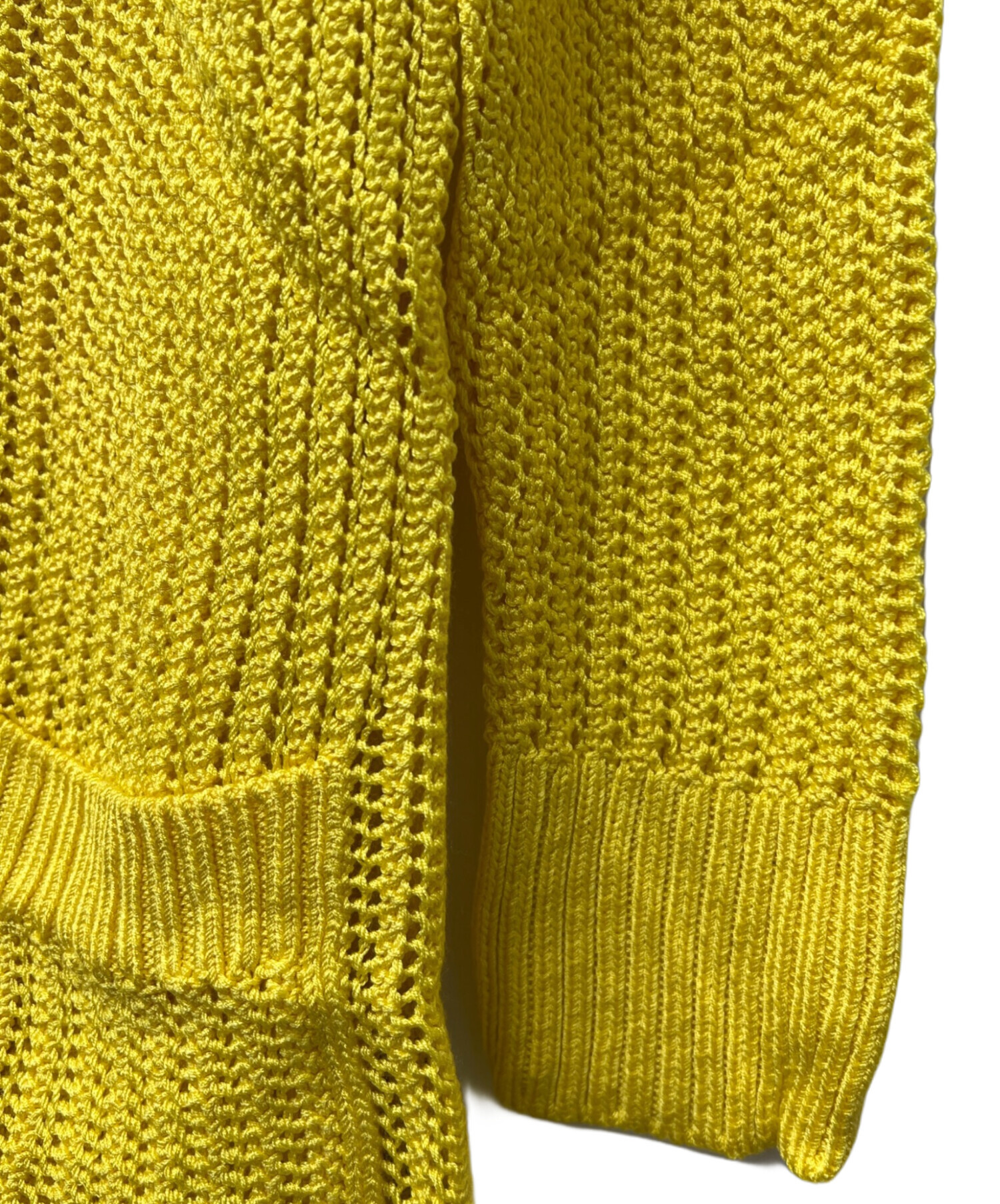中古・古着通販】HERMES (エルメス) 薄手カーディガン イエロー サイズ