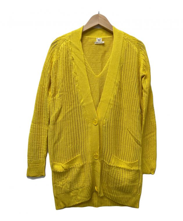 中古・古着通販】HERMES (エルメス) 薄手カーディガン イエロー サイズ